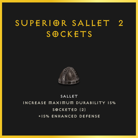 Superior Sallet & 2 Sockets