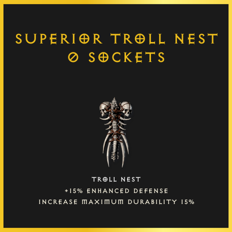 Superior Troll Nest & 0 Sockets