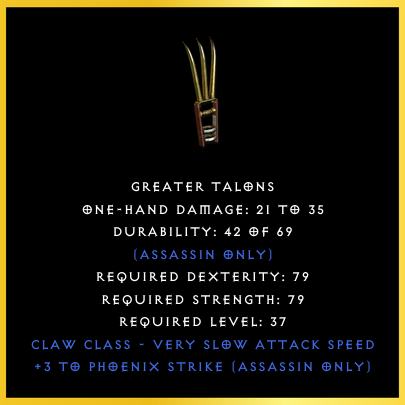 Greater Talons [SCL][OTD][MLD][4006328]