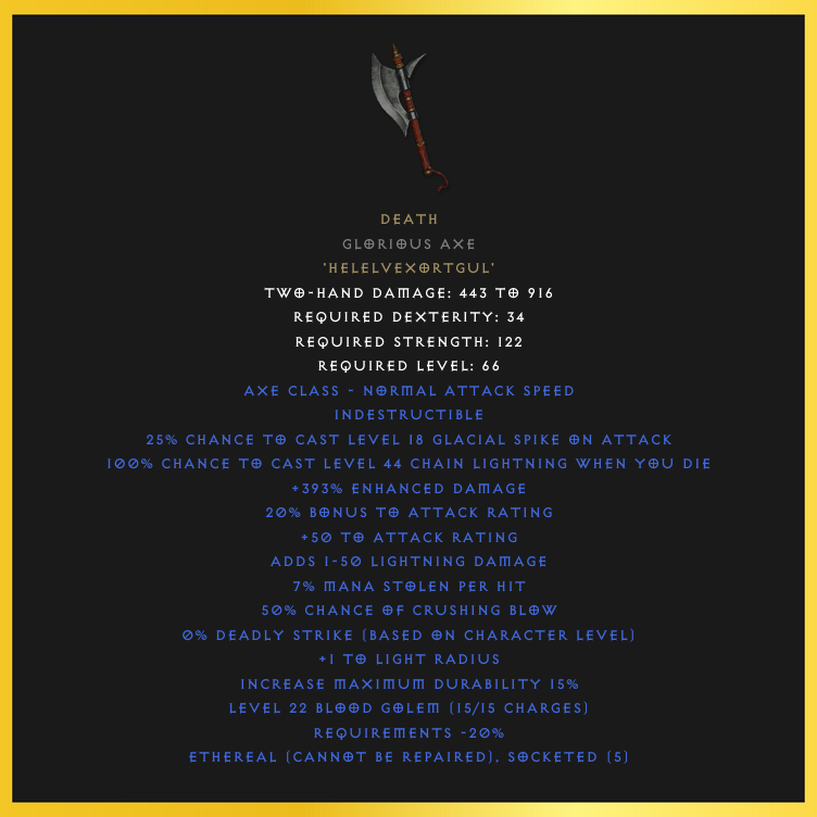 Death Glorious Axe [SCNL][OTD][5707240]