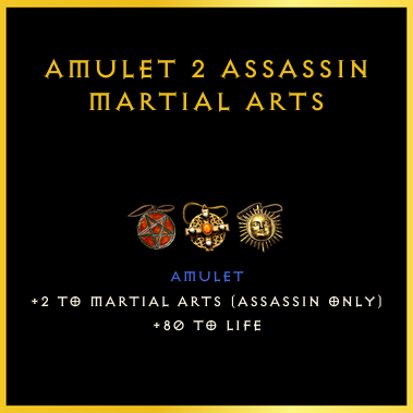 Amulet +2 Assassin Martial Arts