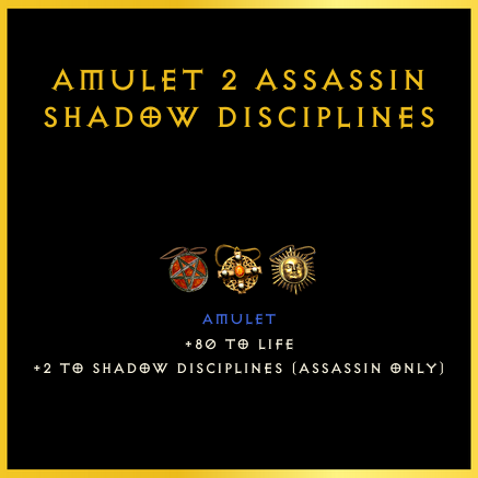 Amulet +2 Assassin Shadow Disciplines