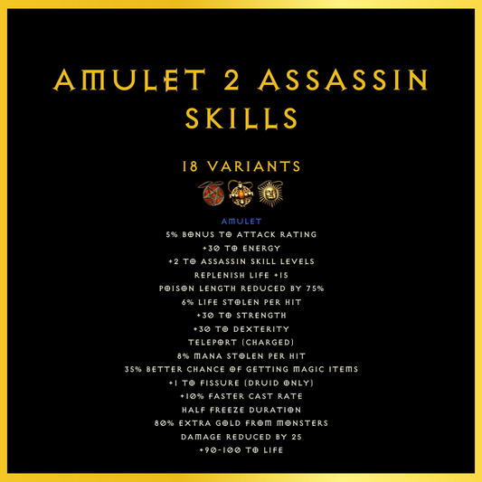 Amulet +2 Assassin Skills