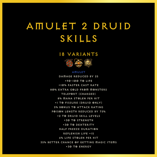 Amulet +2 Druid Skills