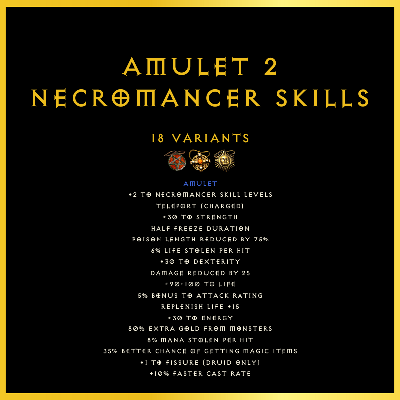 Amulet +2 Necromancer Skills