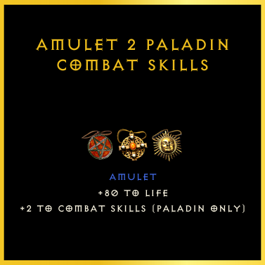 Amulet +2 Paladin Combat Skills