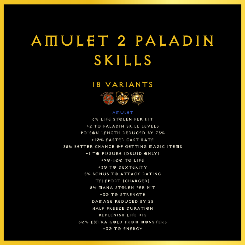 Amulet +2 Paladin Skills