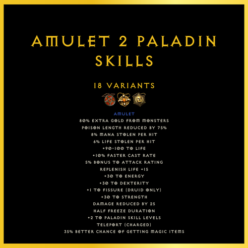 Amulet +2 Paladin Skills