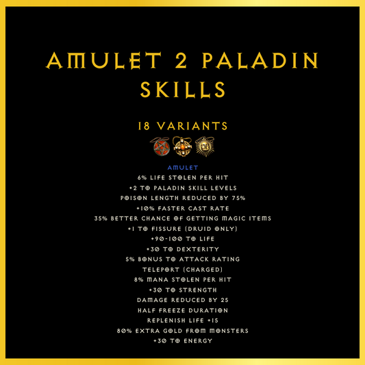 Amulet +2 Paladin Skills