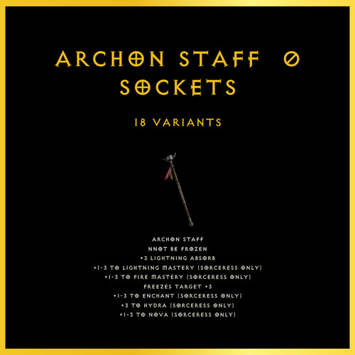 Archon Staff & 0 Sockets