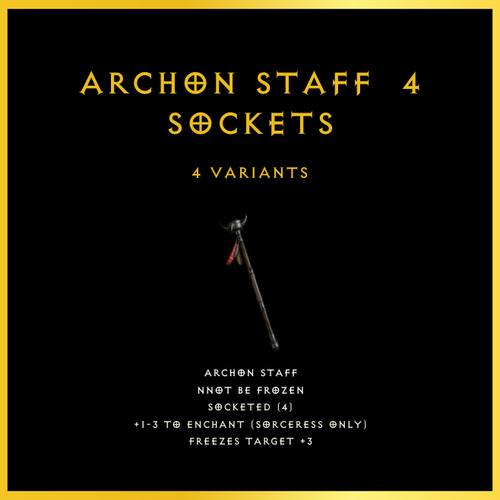 Archon Staff & 4 Sockets