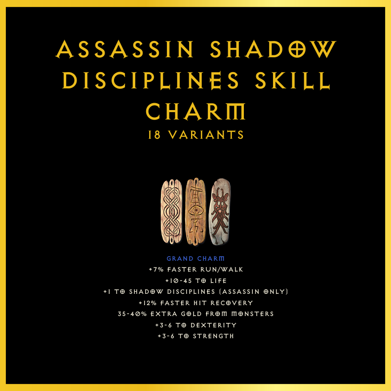 Assassin Shadow Disciplines Skill Charm