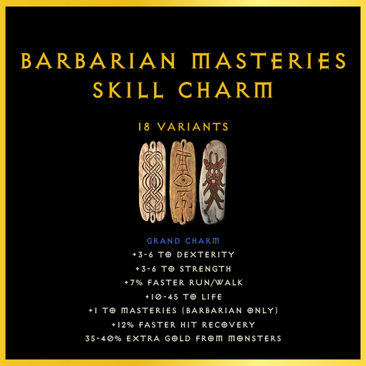 Barbarian Masteries Skill Charm