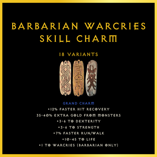 Barbarian Warcries Skill Charm