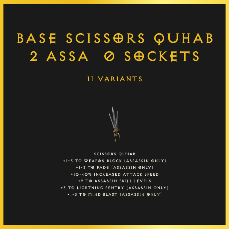 Base Scissors Quhab +2 Assa & 0 Sockets