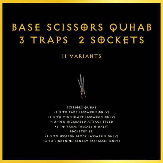 Base Scissors Quhab +3 Traps & 2 Sockets