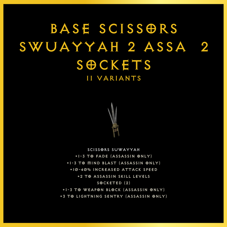Base Scissors Swuayyah +2 Assa & 2 Sockets