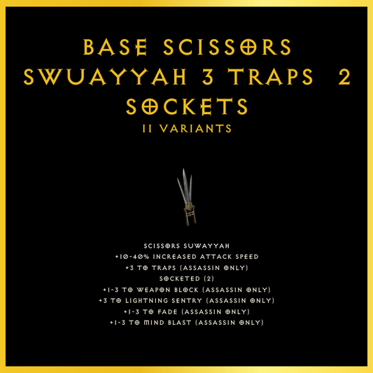 Base Scissors Swuayyah +3 Traps & 2 Sockets