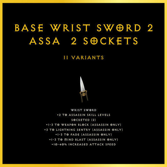 Base Wrist Sword +2 Assa & 2 Sockets