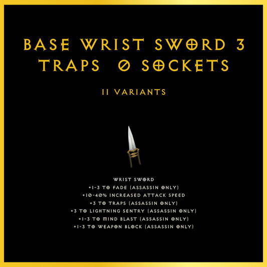 Base Wrist Sword +3 Traps & 0 Sockets