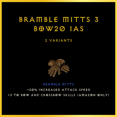 Bramble Mitts +3 Bow/20 Ias