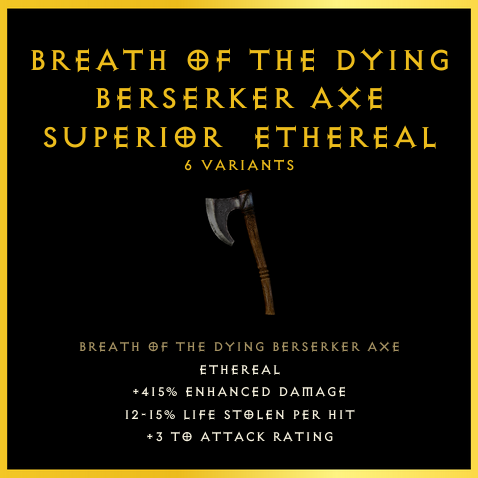 Breath Of The Dying Berserker Axe & Superior & Ethereal