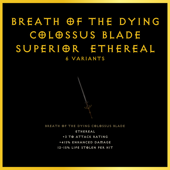 Breath Of The Dying Colossus Blade & Superior & Ethereal