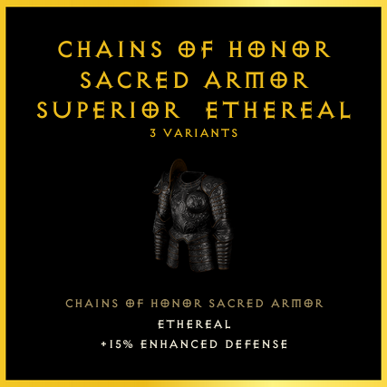 Chains Of Honor Sacred Armor & Superior & Ethereal