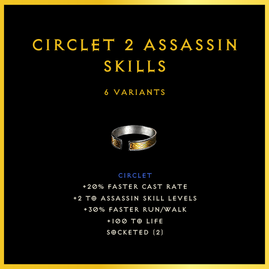 Circlet +2 Assassin Skills