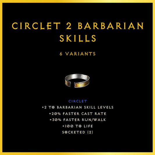 Circlet +2 Barbarian Skills