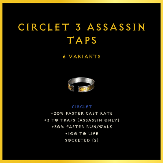 Circlet +3 Assassin Taps