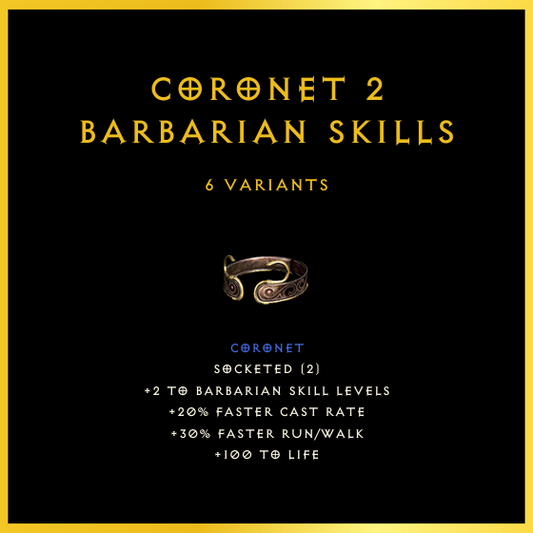 Coronet +2 Barbarian Skills