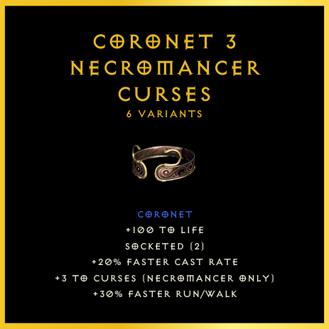 Coronet +3 Necromancer Curses