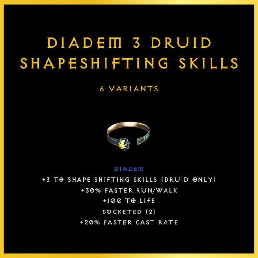 Diadem +3 Druid Shapeshifting Skills