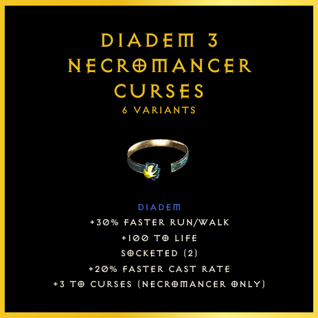 Diadem +3 Necromancer Curses