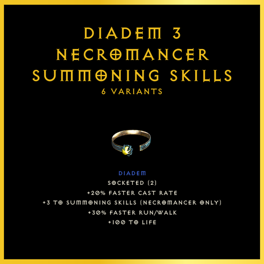 Diadem +3 Necromancer Summoning Skills