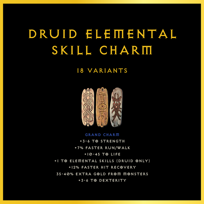 Druid Elemental Skill Charm