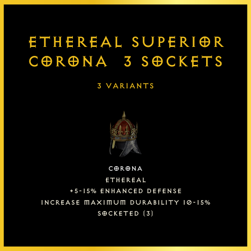 Ethereal Superior Corona & 3 Sockets