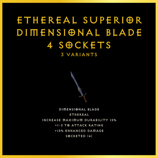 Ethereal Superior Dimensional Blade & 4 Sockets