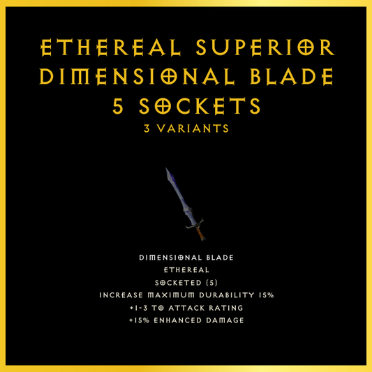 Ethereal Superior Dimensional Blade & 5 Sockets
