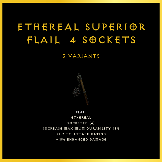 Ethereal Superior Flail & 4 Sockets