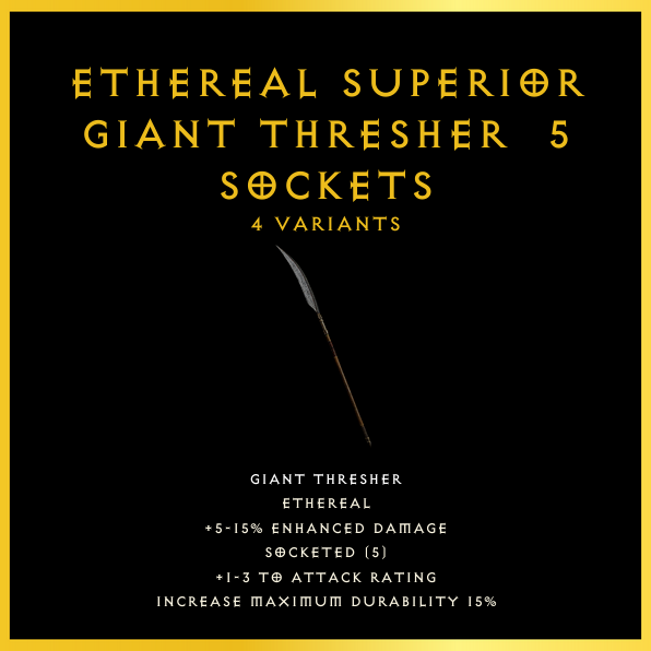 Ethereal Superior Giant Thresher & 5 Sockets