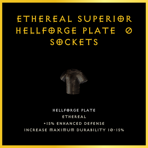Ethereal Superior Hellforge Plate & 0 Sockets