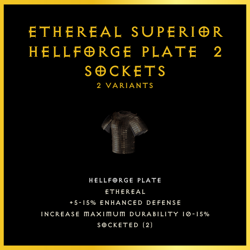 Ethereal Superior Hellforge Plate & 2 Sockets