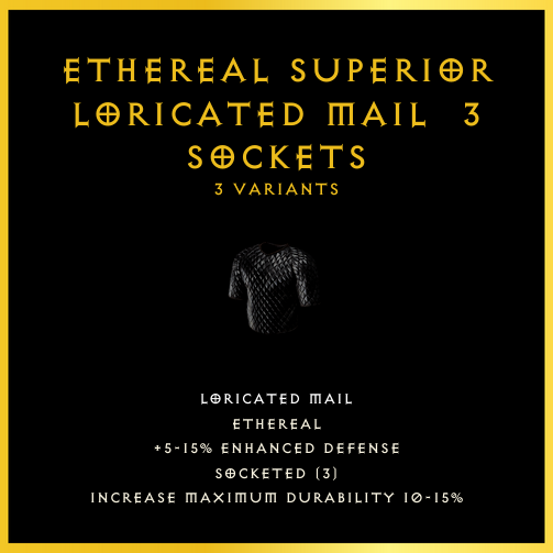 Ethereal Superior Loricated Mail & 3 Sockets