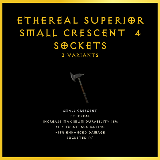 Ethereal Superior Small Crescent & 4 Sockets