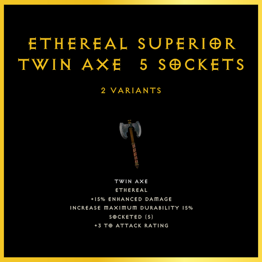 Ethereal Superior Twin Axe & 5 Sockets
