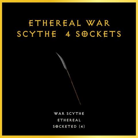 Ethereal War Scythe & 4 Sockets
