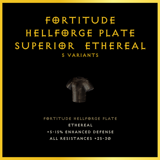 Fortitude Hellforge Plate & Superior & Ethereal