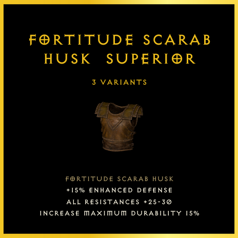 Fortitude Scarab Husk & Superior